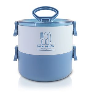 Pote para Marmita com 2 Recipientes Joy 1,6l Azul - Jacki Design
