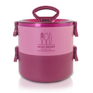 Pote para Marmita com 2 Recipientes Joy 1,6l Vinho - Jacki Design