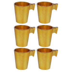 Jogo de Canecas Malta 6 Peças 90mL Dourado - Hauskraft