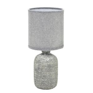 Abajur Rústico 33cm Cinza Bivolt - Espressione