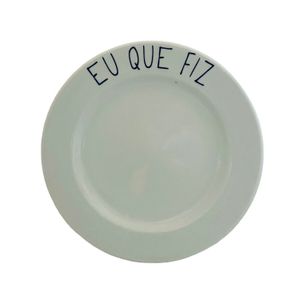 Prato de Sobremesa Eu Que Fiz 19cm - Porcelana e Cia