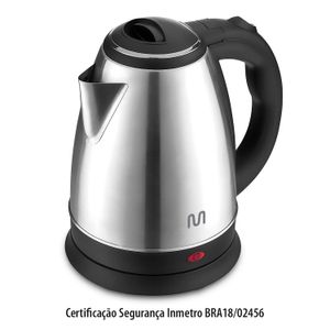 Chaleira Elétrica 1,8l 1150w Inox Preta - Multi