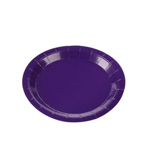 Prato Descartável com 10 Unidades 18cm Roxo - Silver Plastic