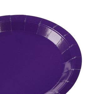 Prato Descartável com 10 Unidades 18cm Roxo - Silver Plastic