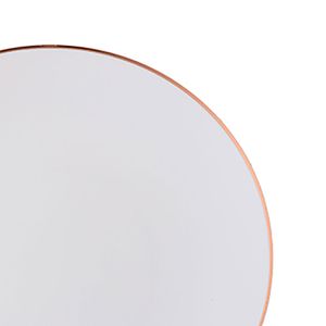 Prato Descartável com 6 Unidades 26cm Branco Fio Rose Gold - Silver Plastic