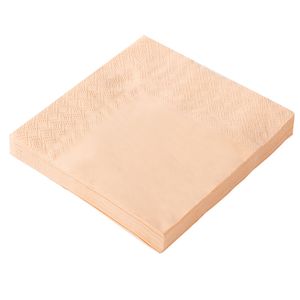 Guardanapo de Papel Folha Dupla 20 Unidades 25cm Pessego - Silver Plastic