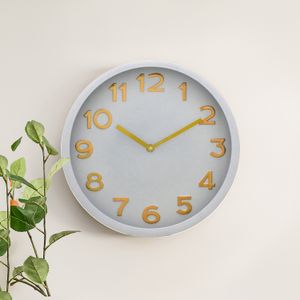 Relógio de Parede 30cm Branco e Dourado - Espressione