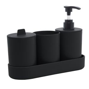 Kit Banheiro 4 Peças Preto- Lyor
