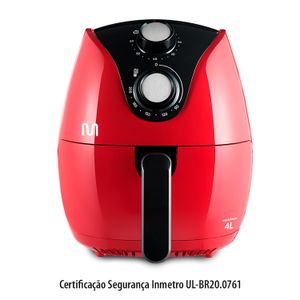 Fritadeira Elétrica Air Fryer 1500w 4l Vermelha - Multi