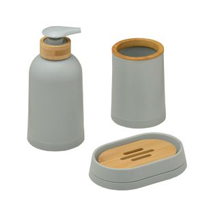 Kit Banheiro 3 Peças Cinza - Espressione