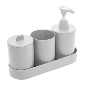 Kit Banheiro 4 Peças Off-white - Lyor