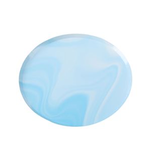 Prato Descartável Marmorizado com 8 Unidades 18cm Azul Bebê - Silver Plastic