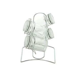 Porta Temperos e Condimentos com 4 Peças Com Suporte - Lyor