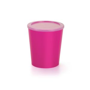 Balde de Pipoca com Tampa 11,7cm Rosa - Oldaniplast