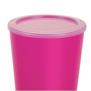 Balde de Pipoca com Tampa 11,7cm Rosa - Oldaniplast