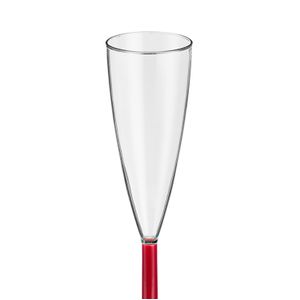 Taça de Champanhe 170mL De Plástico Vermelha - Oldaniplast