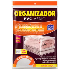 Organizador Pvc Transparente com Zíper 42x50cm - Plast Leo