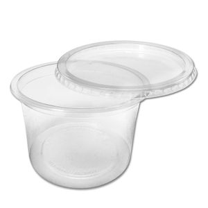 Copo com Tampa Descartável 250mL 25 Unidades Transparente - Bello Festas