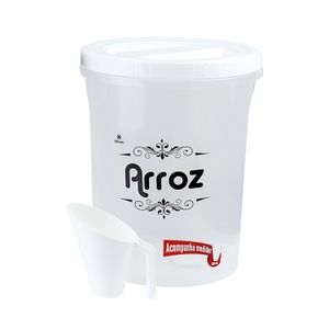 Pote de Arroz com Copo Medidor 5,8l Branco - Nitron