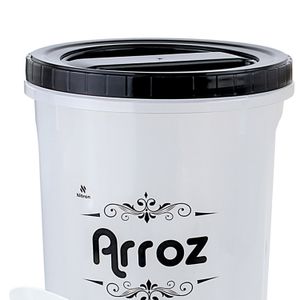 Pote de Arroz com Copo Medidor 5,8l Preto - Nitron
