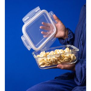 Pote Hermético Retangular 1,04l Transparente - Oikos