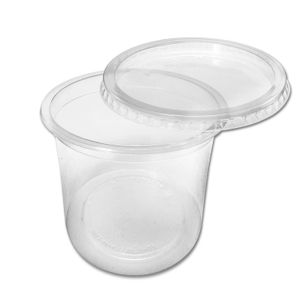 Copo com Tampa Descartável 350mL 25 Unidades Transparente - Bello Festas