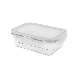 Pote Hermético Retangular 840mL Transparente - Oikos