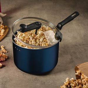 Pipoqueira com Tampa de Vidro 3,5l Ravena 20cm Azul - Tramontina