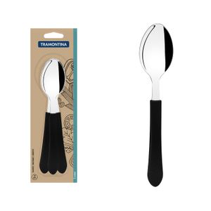 Conjunto de Colher De Mesa Leme 3 Peças Preto - Tramontina