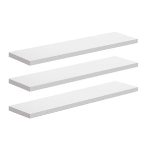 Kit de 3 Prateleiras 10x40cm Reta Decorare Branca - Prat-k