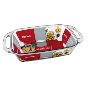 Assadeira Retangular Seletta de Vidro Transparente 2,7l - Marinex