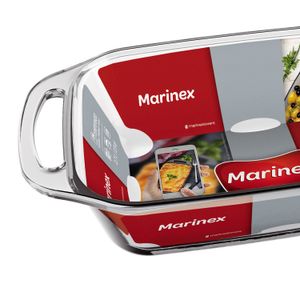Assadeira Retangular Seletta de Vidro Transparente 2,7l - Marinex