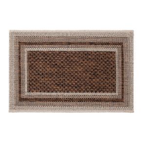 Capacho Eco Nature Moldura 40x60cm Bege e Marrom - Têxtil J. Serrano