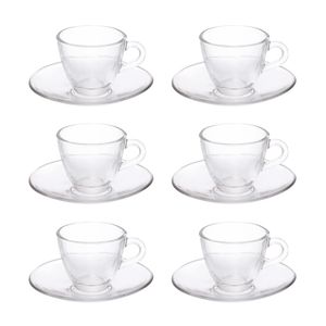 Jogo de Xícaras De Café com Pires 6 Peças 80mL - Hauskraft