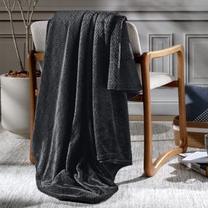 Cobertor Plush Tweed Ônix Casal - Hedrons