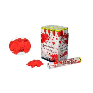 Lança Confetes de Corações 30cm Vermelho - Silver Plastic