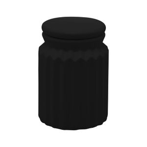 Kit para Banheiro 2 Peças de Cerâmica Stripes Preto - Lyor