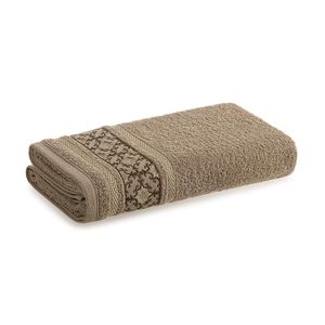 Toalha de Rosto Abrantes Taupe e Marrom - Karsten