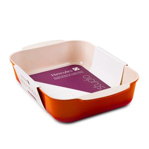 Assadeira Antiaderente Retangular 35x24cm Laranja - Hercules
