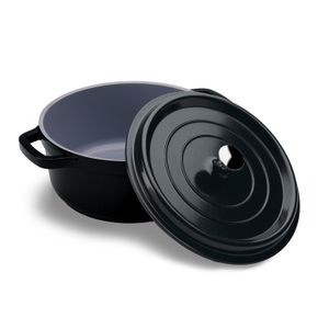 Caçarola Antiaderente 25,4cm 4,3l Preta - Hercules