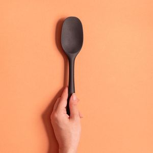 Espátula de Silicone Redonda 28cm Preta - Mozcada