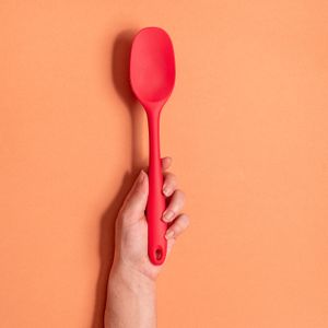 Espátula de Silicone Redonda 28cm Vermelha - Mozcada