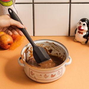 Espátula de Silicone Reta 28cm Preta - Mozcada