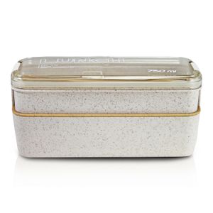 Pote para Marmita 2 Andares Fitness 750mL Bege - Jacki Design