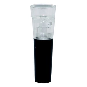 Tampa para Vinho à Vácuo 8cm Transparente Preta - Mimo Style