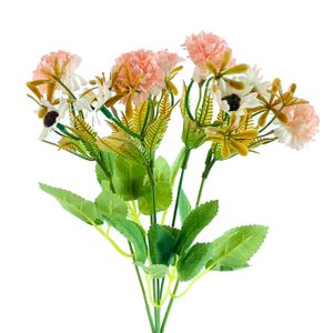 Buquê de Crisântemo com Margarida Rosa e Branco 30cm - Bela Flor