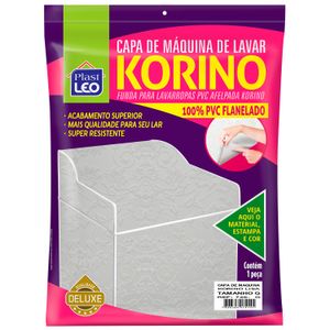 Capa para Máquina de Lavar Korino 91x69cm Cinza - Plast Leo