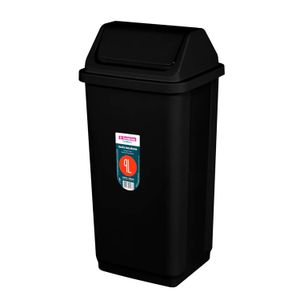 Lixeira com Tampa Basculante 9l Preta - Sanremo