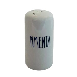 Pimenteiro Script 8cm Branco - Porcelana e Cia