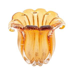 Vaso de Vidro Italy 15cm Âmbar - Lyor